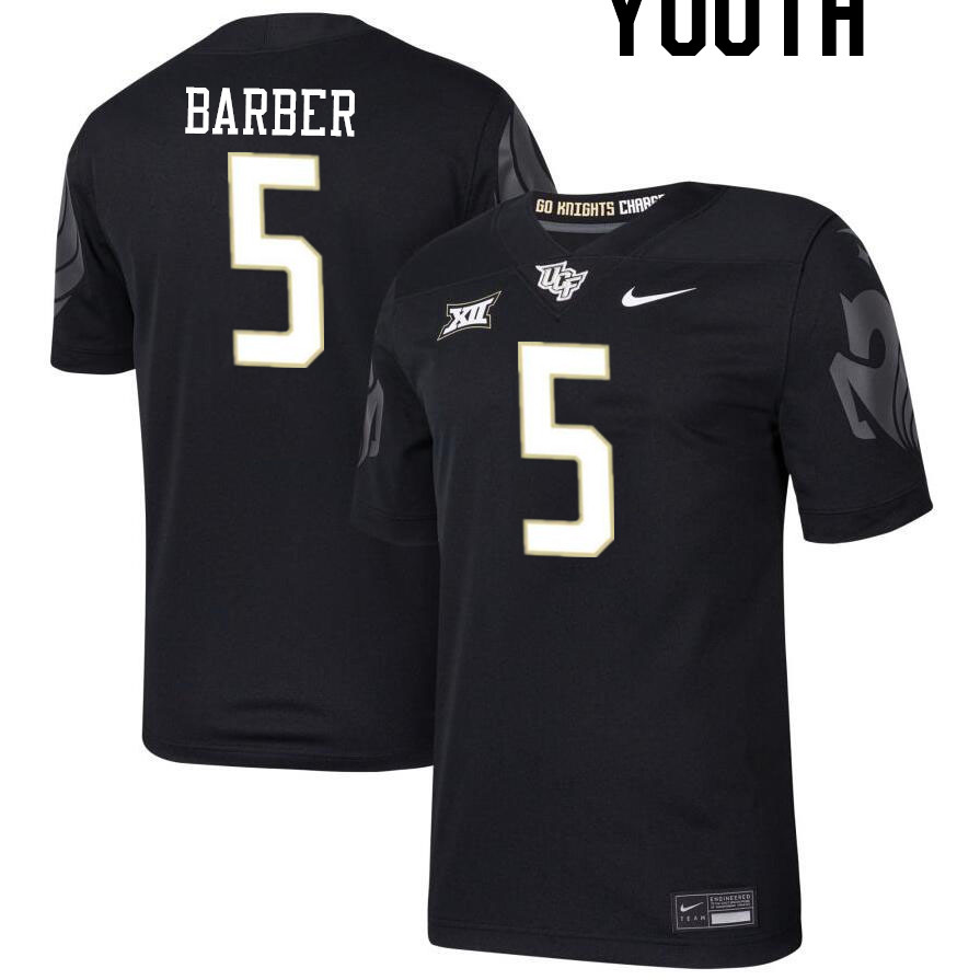 Youth #5 Ricky Barber UCF Knights Big 12 Conference College Football Jerseys Stitched-Black